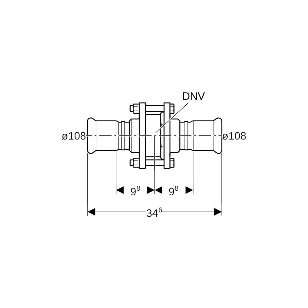 Geberit Mapress Edelstahl Rückschlagventil geflanscht Außendurchmesser 108mm, 16 bar... GEBERIT-92149 4024723921493 (Abb. 5)