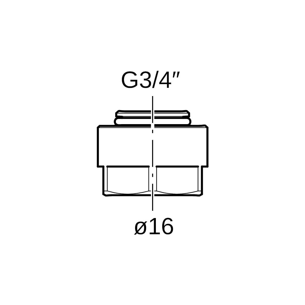 Geberit FlowFit Anschlussverschraubung für Eurokonus, für Systemrohre ML, PB D 16mm... GEBERIT-619055001 4064746013287 (Abb. 5)