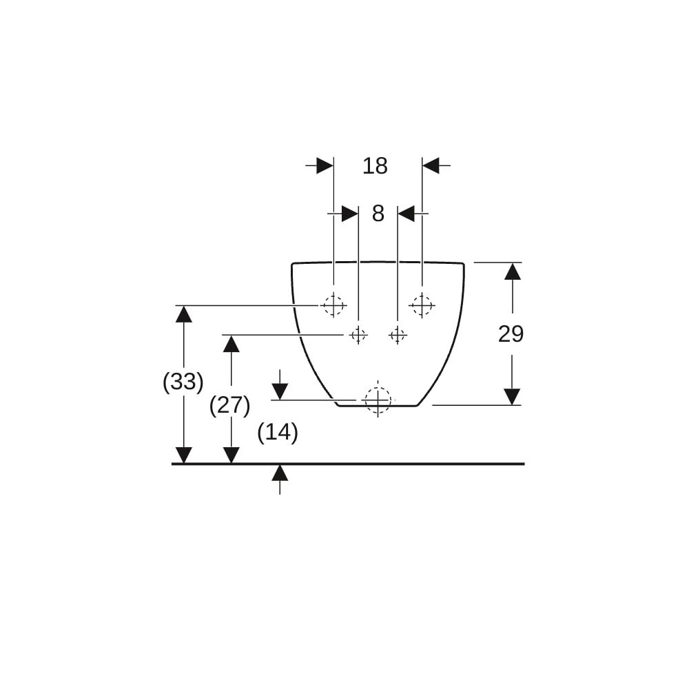 Geberit Acanto Wandbidet geschlossene Form, Tiefe 51cm, Überlauf sichtbar, Weiß... GEBERIT-500601012 4022009352016 (Abb. 8)