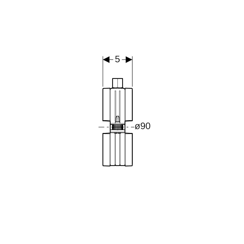 Geberit Rohrschelle gedämmt, mit Gewindemuffe M8, M10 di 90mm... GEBERIT-393499261 4025416474272 (Abb. 7)