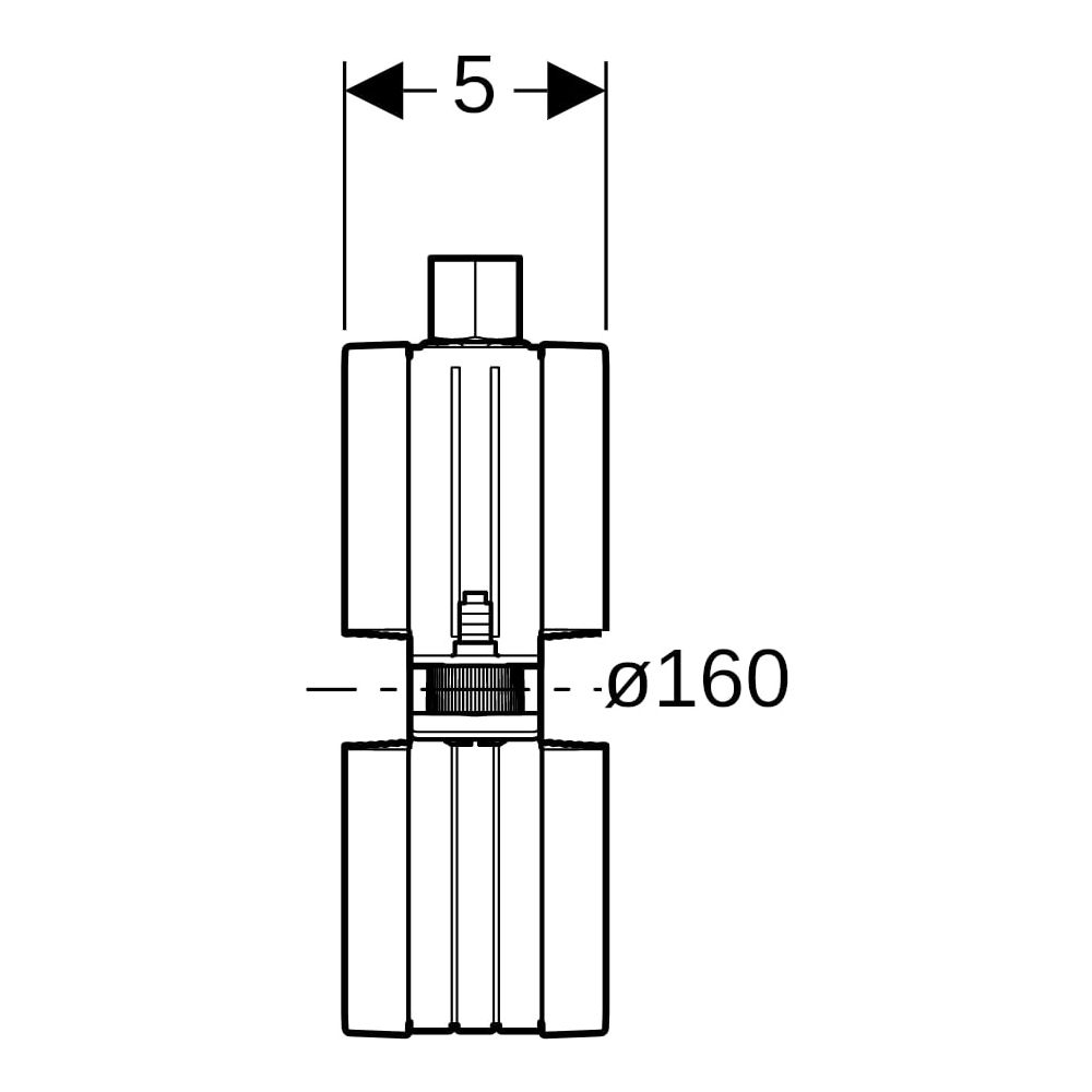 Geberit Rohrschelle gedämmt, mit Gewindemuffe M10/M12, Durchmesser 160mm... GEBERIT-393799261 4025416474319 (Abb. 9)