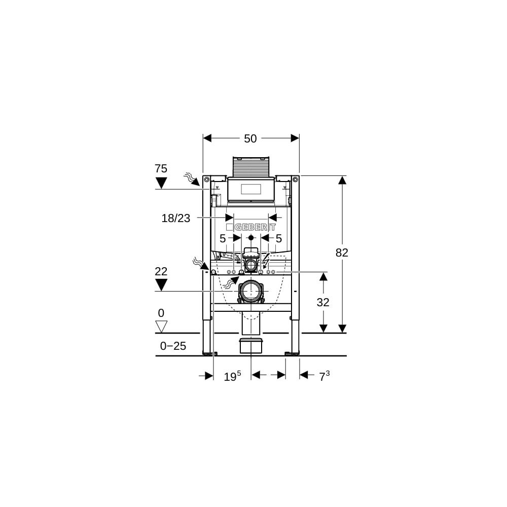 Geberit Duofix Element für Wand-WC 82cm, für Metall-, Holzständerwände, mit Omega Un... GEBERIT-111003002 4064746023897 (Abb. 4)