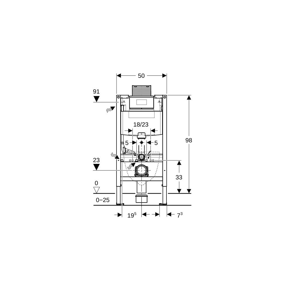 Geberit Duofix Element für Wand-WC 98cm, für Metall-, Holzständerwände, mit Omega Un... GEBERIT-111030002 4064746023880 (Abb. 4)