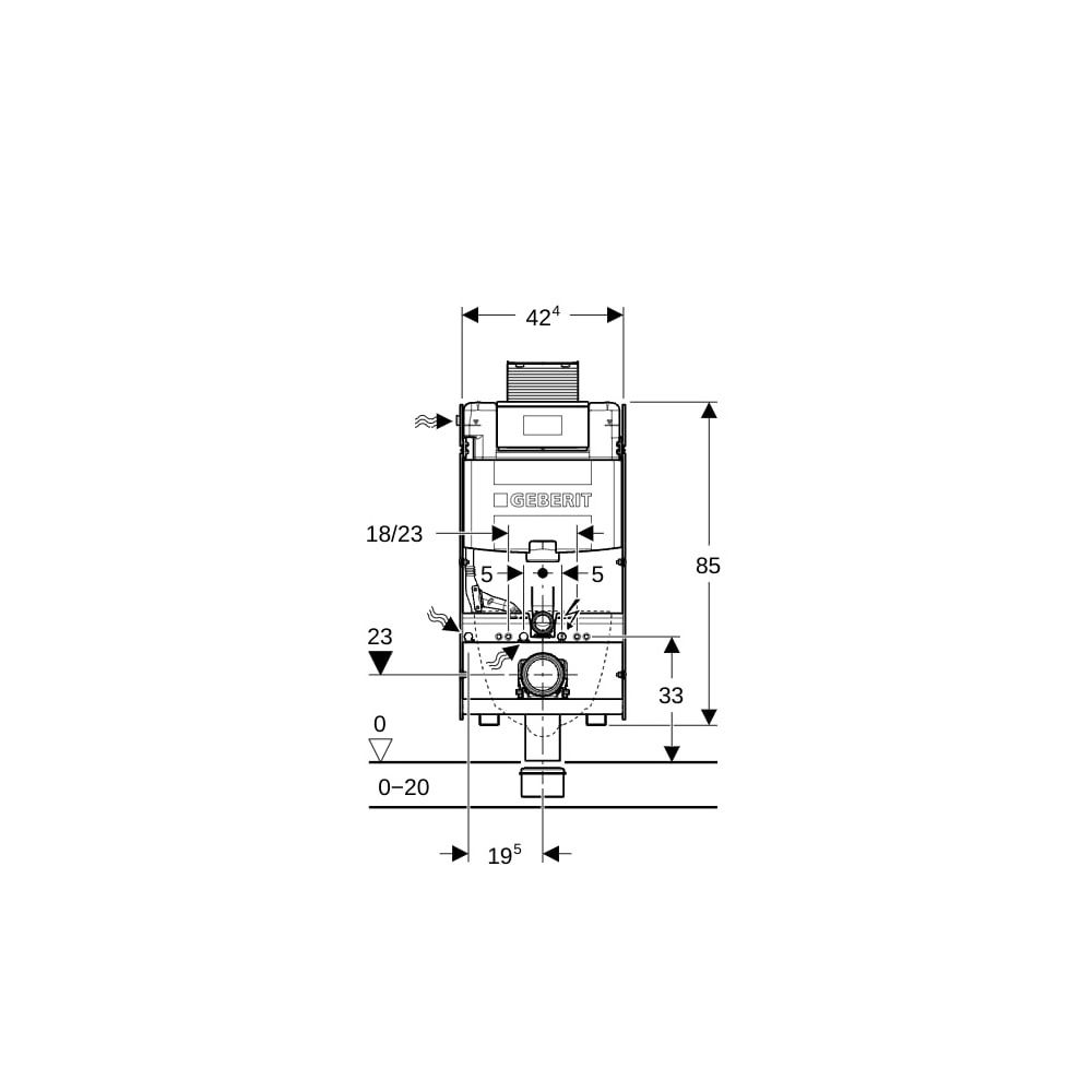 Geberit GIS Element für Wand-WC, 100cm mit Omega Unterputzspülkasten 12cm... GEBERIT-461151002 4064746023859 (Abb. 4)