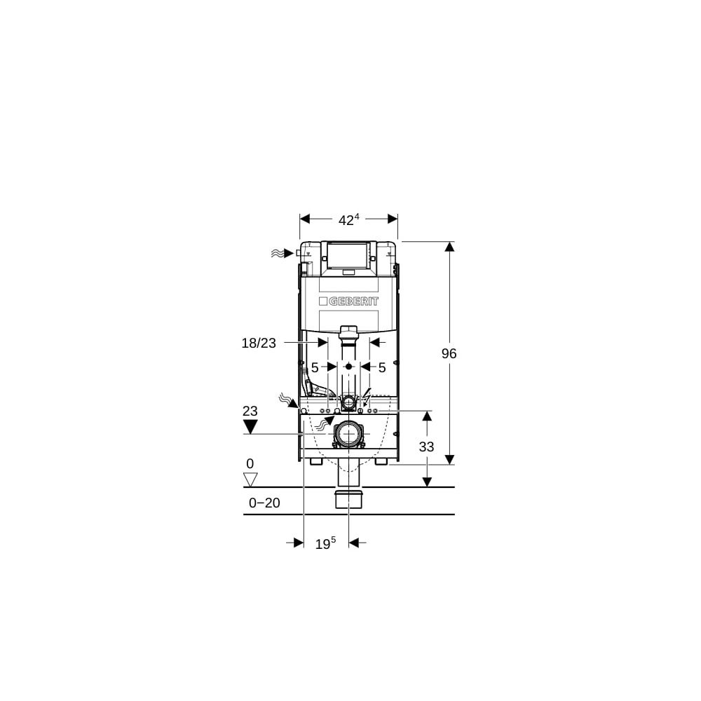 Geberit GIS Element für Wand-WC, 114cm, mit Omega UP-Spülkasten 12cm, 461160002... GEBERIT-461160002 4064746023842 (Abb. 4)