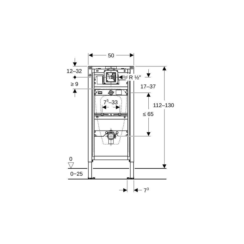 Geberit Duofix Element für Urinal, 112-130cm universell, für Metall-, Holzständerwän... GEBERIT-111616002 4064746030802 (Abb. 4)
