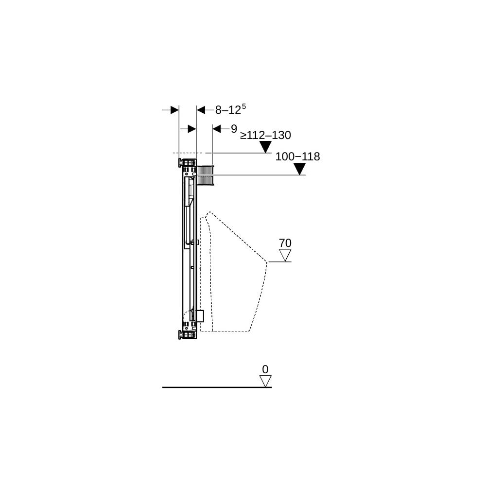 Geberit Kombifix Element für Urinal, 109-127cm, universell, für Sprühkopf... GEBERIT-457606001 4025416543596 (Abb. 7)
