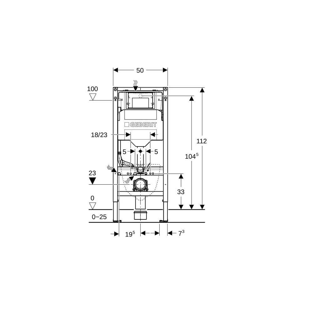 Geberit Duofix Element für Wand-WC 112cm, für Metall-, Holzständerwände, mit Sigma U... GEBERIT-111300006 4064746029424 (Abb. 4)