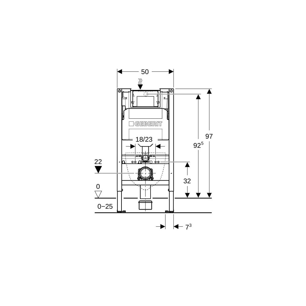 Geberit Duofix Element für Bambini Kinder-Wand-WC, 97cm, mit Sigma Unterputzspülkast... GEBERIT-111923006 4064746031519 (Abb. 4)