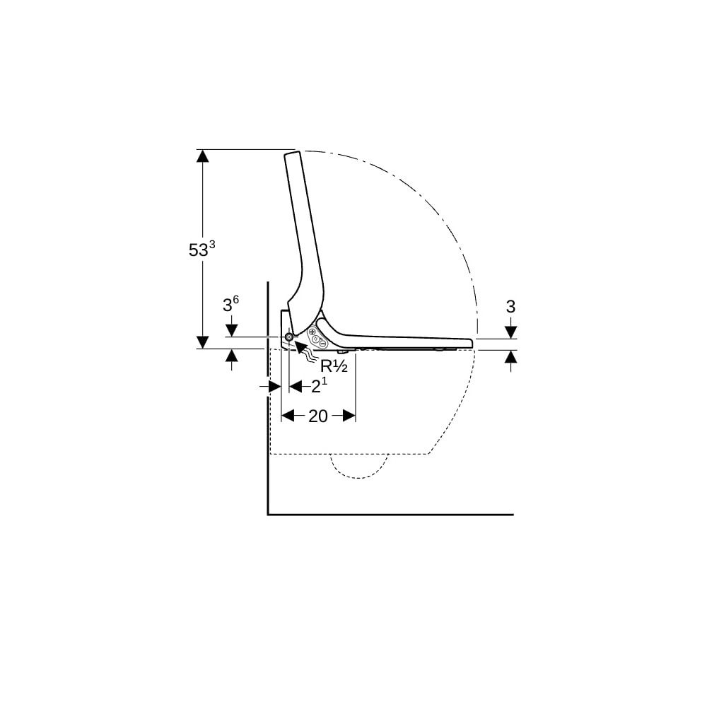 Geberit AquaClean Tuma Comfort WC-Aufsatz, Alpinweiß... GEBERIT-146270111 4025416844327 (Abb. 10)