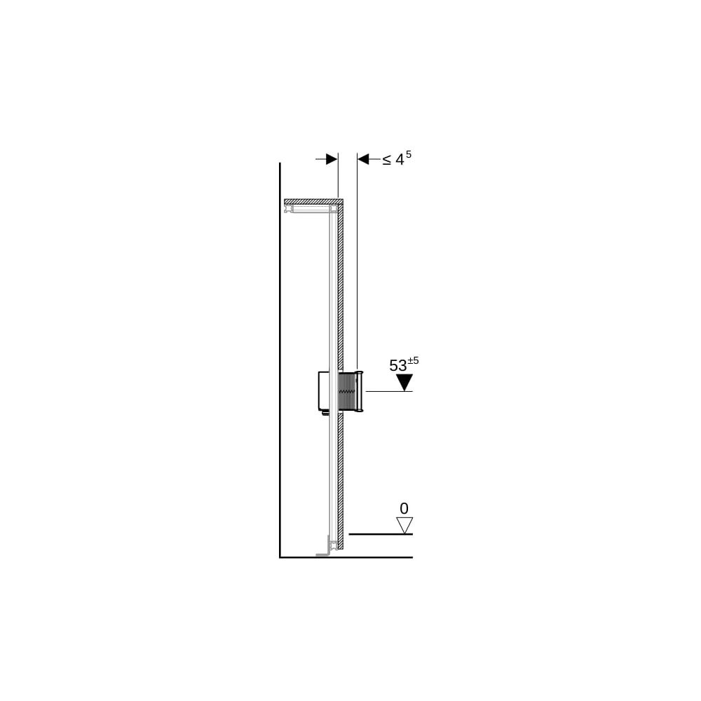 Geberit GIS Traverse für elektronische Standarmatur mit UP-Funktionsbox... GEBERIT-461145001 4025416837626 (Abb. 7)