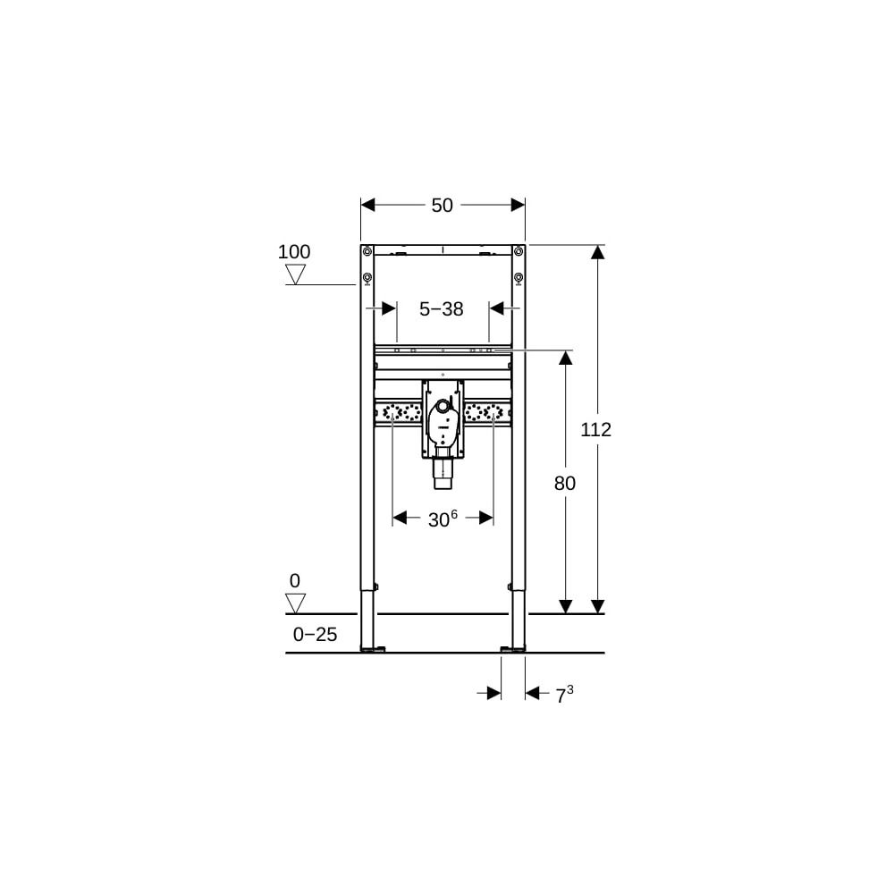 Geberit Duofix Element für Waschtisch 112cm für Metall-, Holzständerwände, Standarma... GEBERIT-111480002 4064746030048 (Abb. 4)