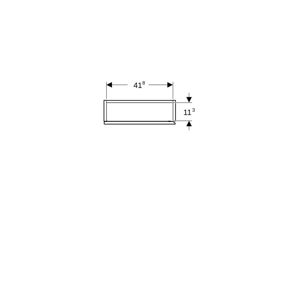 Geberit Hängeschrank rechteckig, mit einer Tür 45x70cm, Lava lackiert matt/Glas glän... GEBERIT-502318JK2 4025410133533 (Abb. 4)