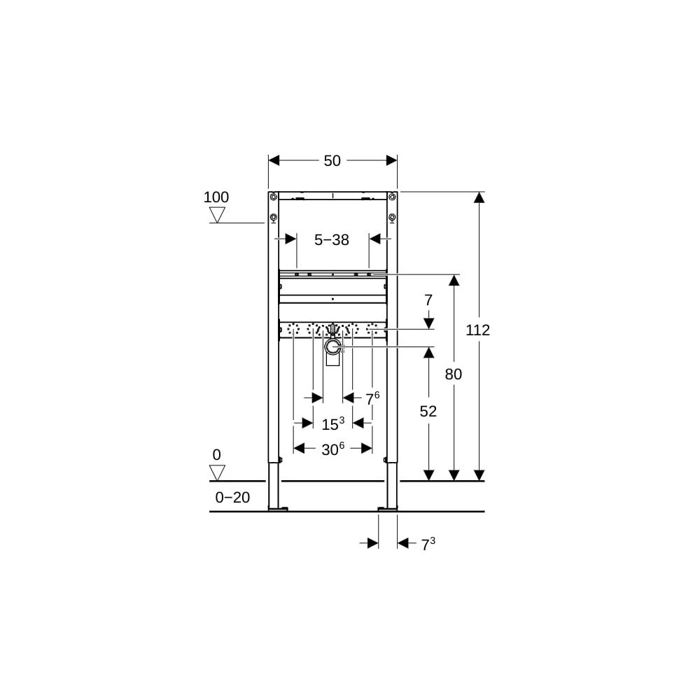 Geberit Duofix Montageelement für Waschtisch, 112cm, Stahl, beschichtet, 458404002... GEBERIT-458404002 4064746032899 (Abb. 4)