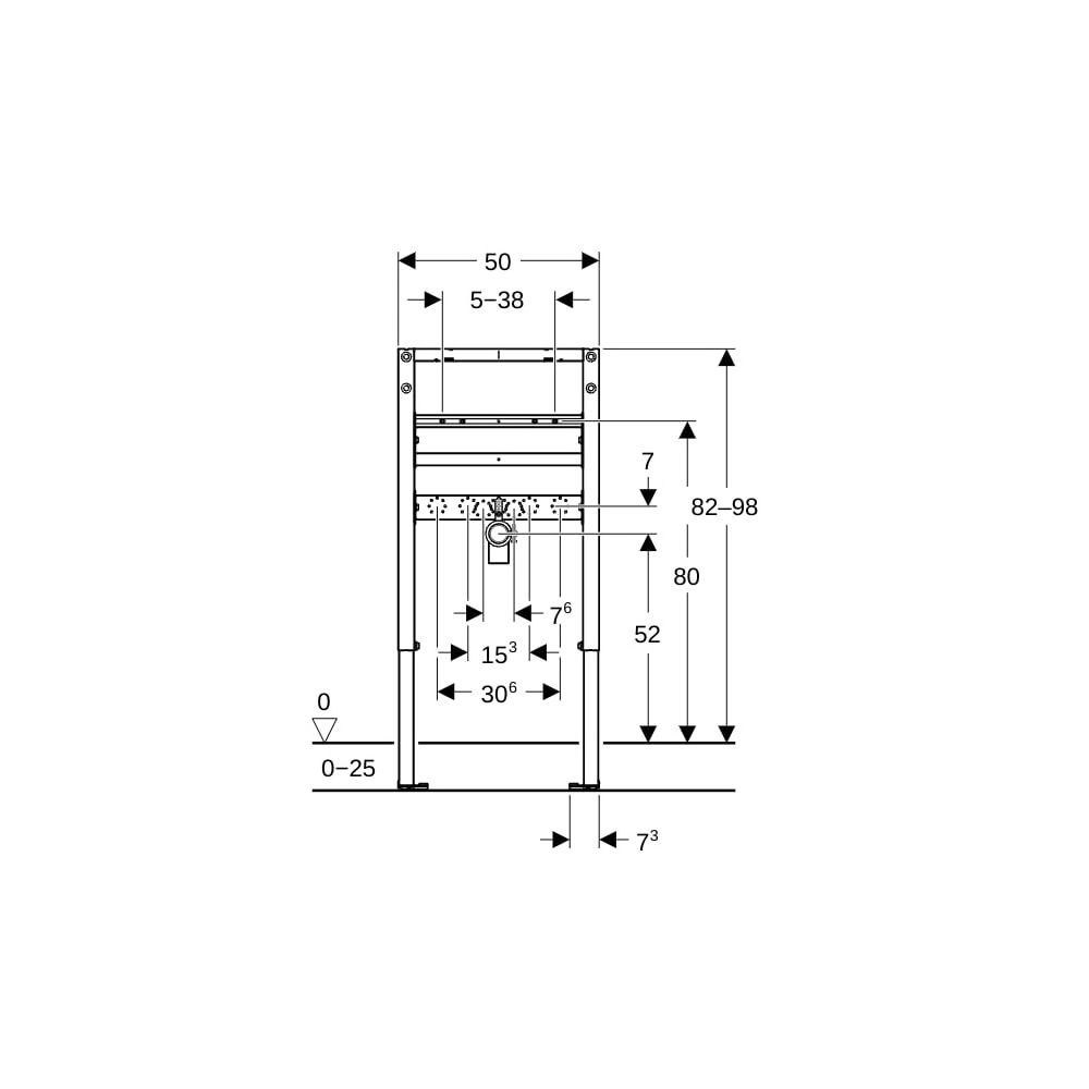 Geberit Duofix Montageelement für Waschtisch, 82-98x50x7,5cm, Stahl, beschichtet, 11... GEBERIT-111485002 4064746030055 (Abb. 4)