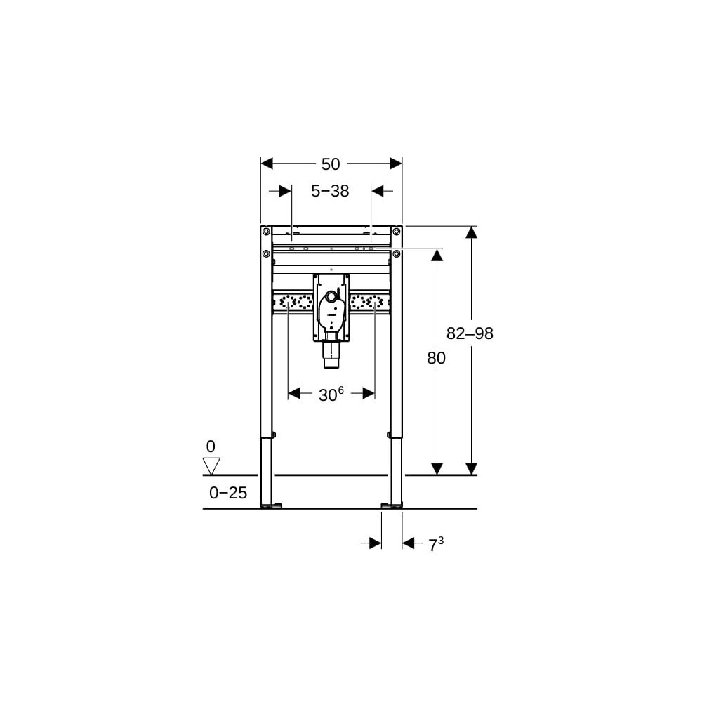 Geberit Duofix Element für Waschtisch, 82-98cm Standarmatur, mit UP-Siphon... GEBERIT-111489002 4064746030086 (Abb. 4)
