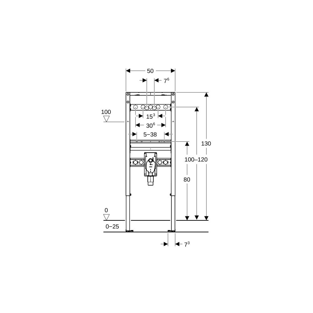 Geberit Duofix Element für Waschtisch 130cm für Metall-/Holzständerw., Wandarmatur A... GEBERIT-111477002 4064746030024 (Abb. 4)