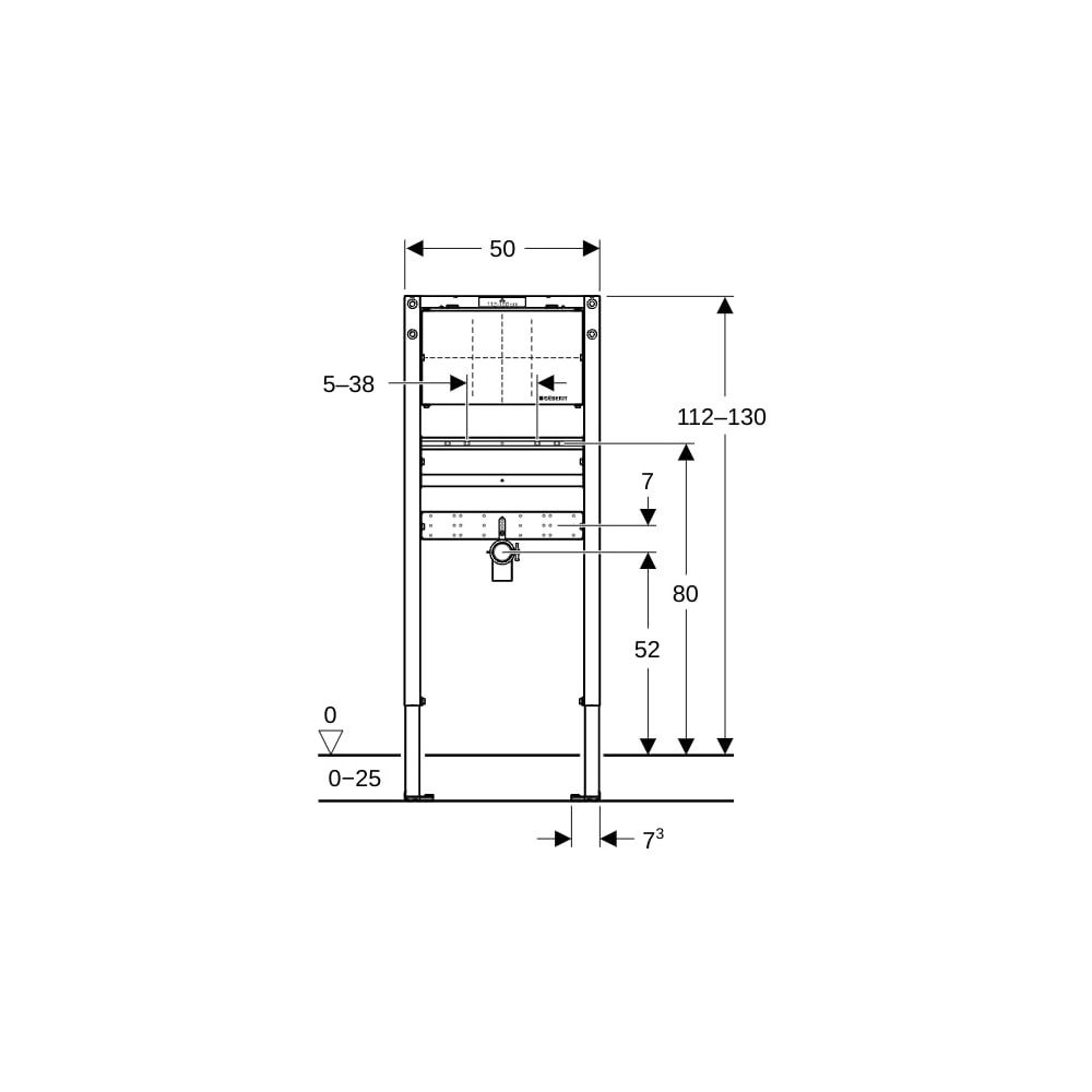 Geberit Duofix Element für Waschtisch 112-130cm Wandarmatur Unterputz, für Metall-, ... GEBERIT-111493002 4064746030116 (Abb. 4)