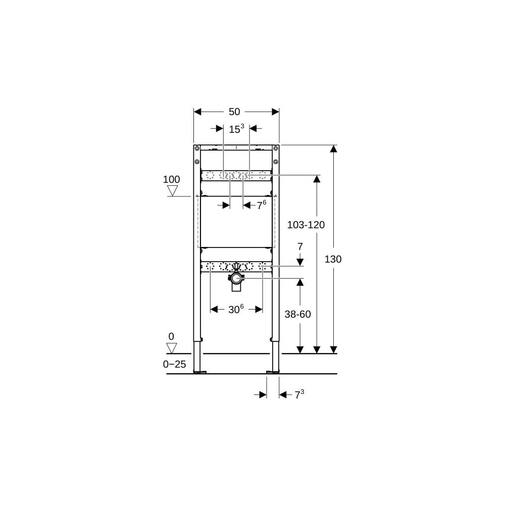 Geberit Duofix Element für Ausgussbecken 130cm, für Metall-, Holzständerwände, Wanda... GEBERIT-111450002 4064746029936 (Abb. 4)