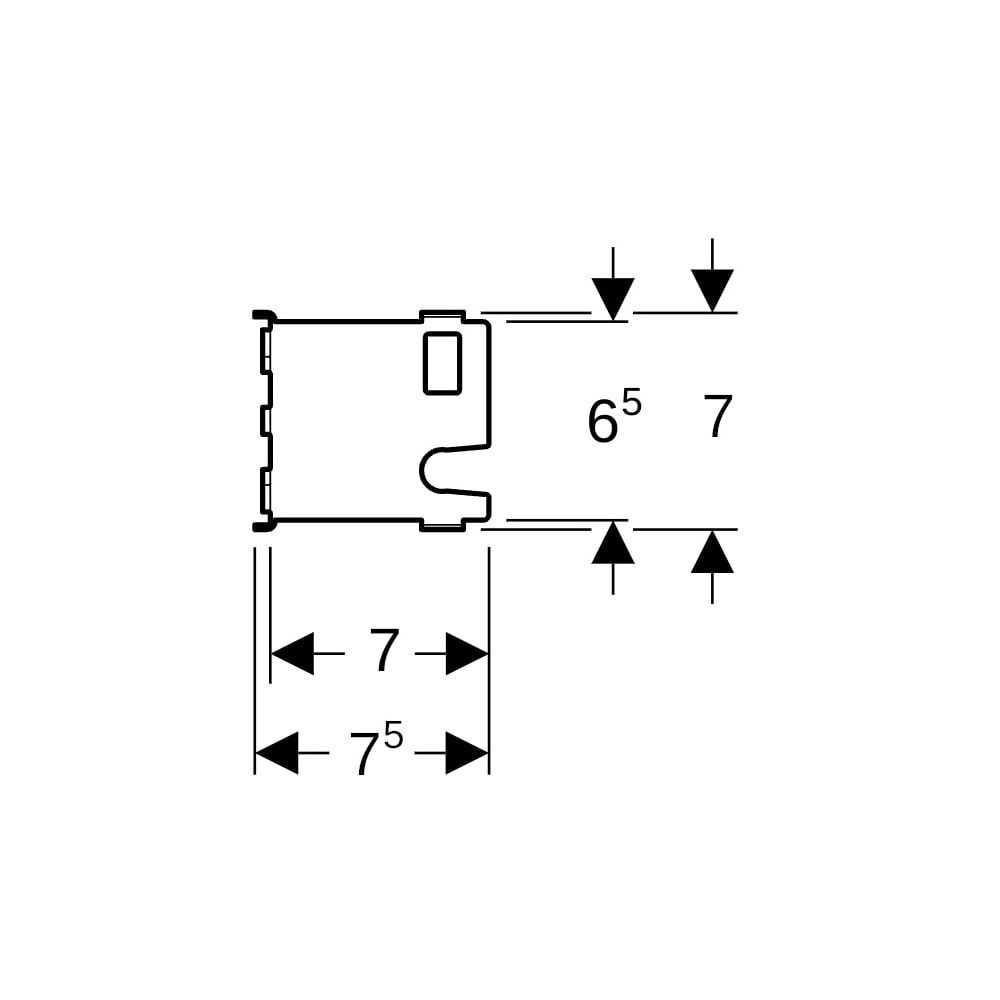 Geberit GIS Montageplatte für Unterputz-Absperrventile, 248mm Höhe 7cm... GEBERIT-461147001 4025416641810 (Abb. 7)