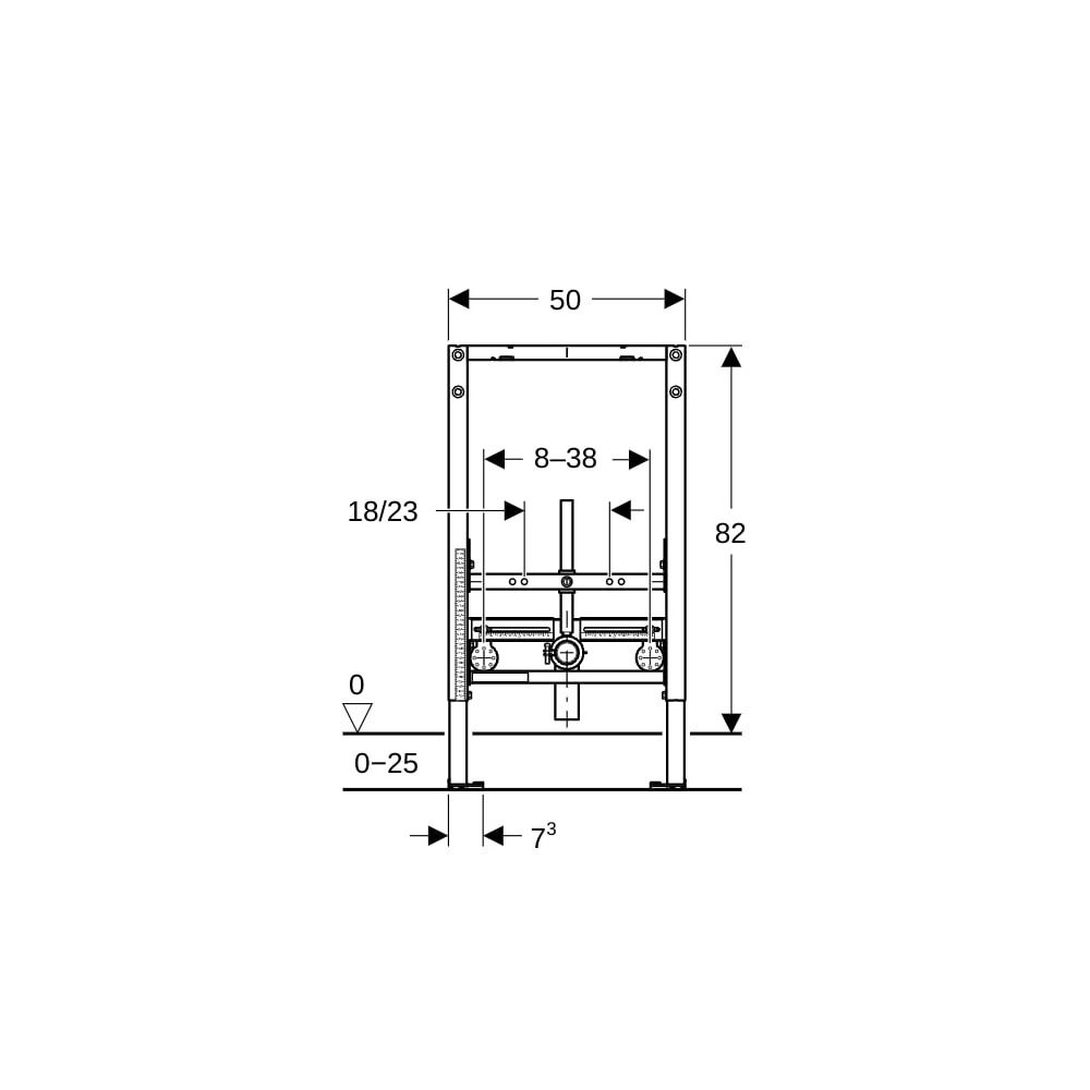 Geberit Duofix Montageelement für Bidet, 82cm, Stahl, beschichtet, 111515002... GEBERIT-111515002 4064746030192 (Abb. 4)
