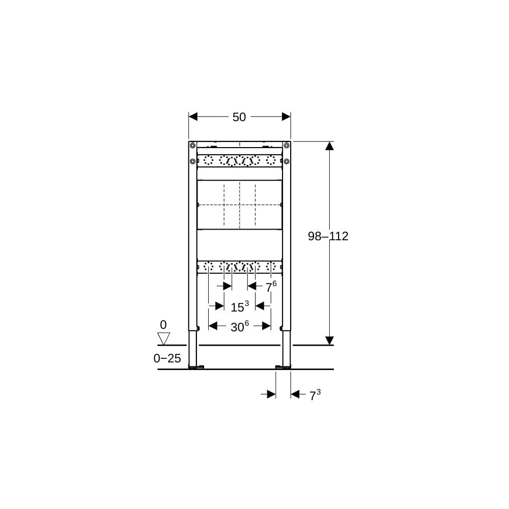 Geberit Duofix Element für Dusche, Badewanne 98-112cm, für Metall-, Holzständerwände... GEBERIT-111780002 4064746031168 (Abb. 4)