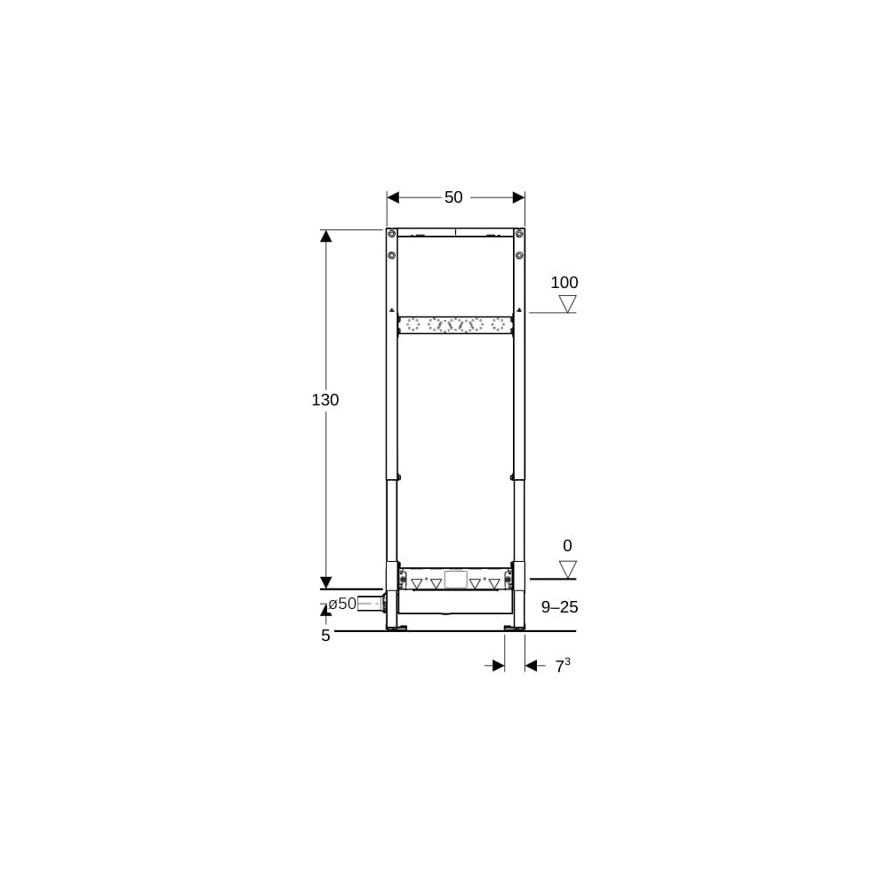Geberit Duofix Element für Dusche, 130cm Metall-/Holzständerw., Wandablauf, Wandarma... GEBERIT-111587002 4064746030680 (Abb. 5)