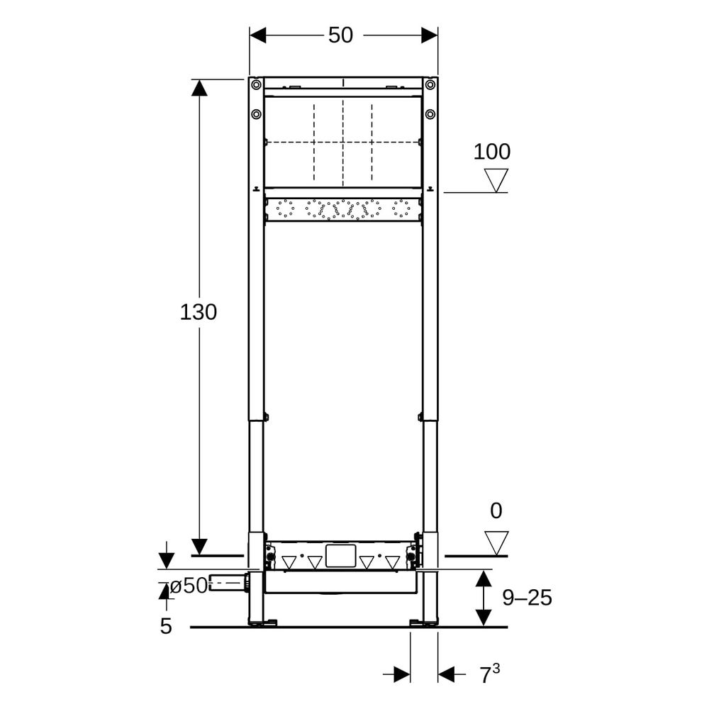 Geberit Duofix Element für Dusche, 130cm Metall-/Holzständerw., Wandablauf, Wandarma... GEBERIT-111580002 4064746030628 (Abb. 8)
