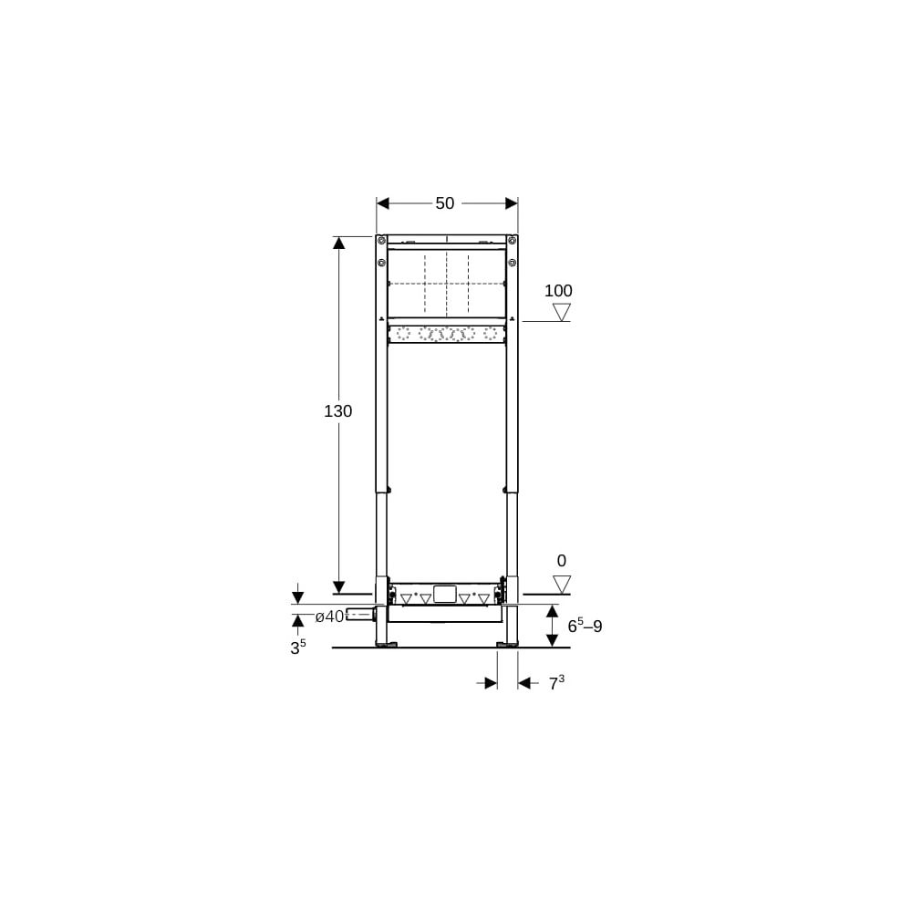 Geberit Duofix Element für Dusche, 130cm Metall-/Holzständerw., Wandablauf, Wandarma... GEBERIT-111581002 4064746030635 (Abb. 5)