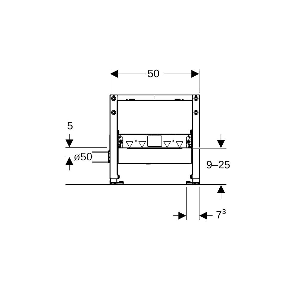 Geberit Duofix Element für Dusche, 50cm, für Metall-/Holzständerw., mit Wandablauf, ... GEBERIT-111591002 4064746030710 (Abb. 5)