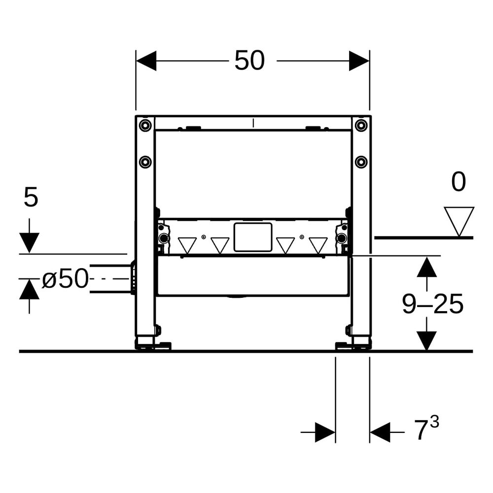 Geberit Duofix Element für Dusche, 50cm Metall-/Holzständerw., mit Wandablauf, für E... GEBERIT-111591002 4064746030710 (Abb. 8)