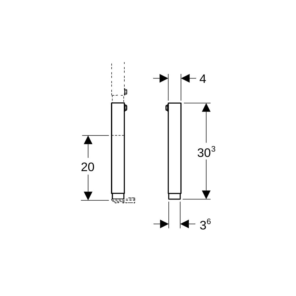 Geberit Fußverlängerung Duofix, 20cm, Stahl, 111848002... GEBERIT-111848002 4064746031304 (Abb. 4)