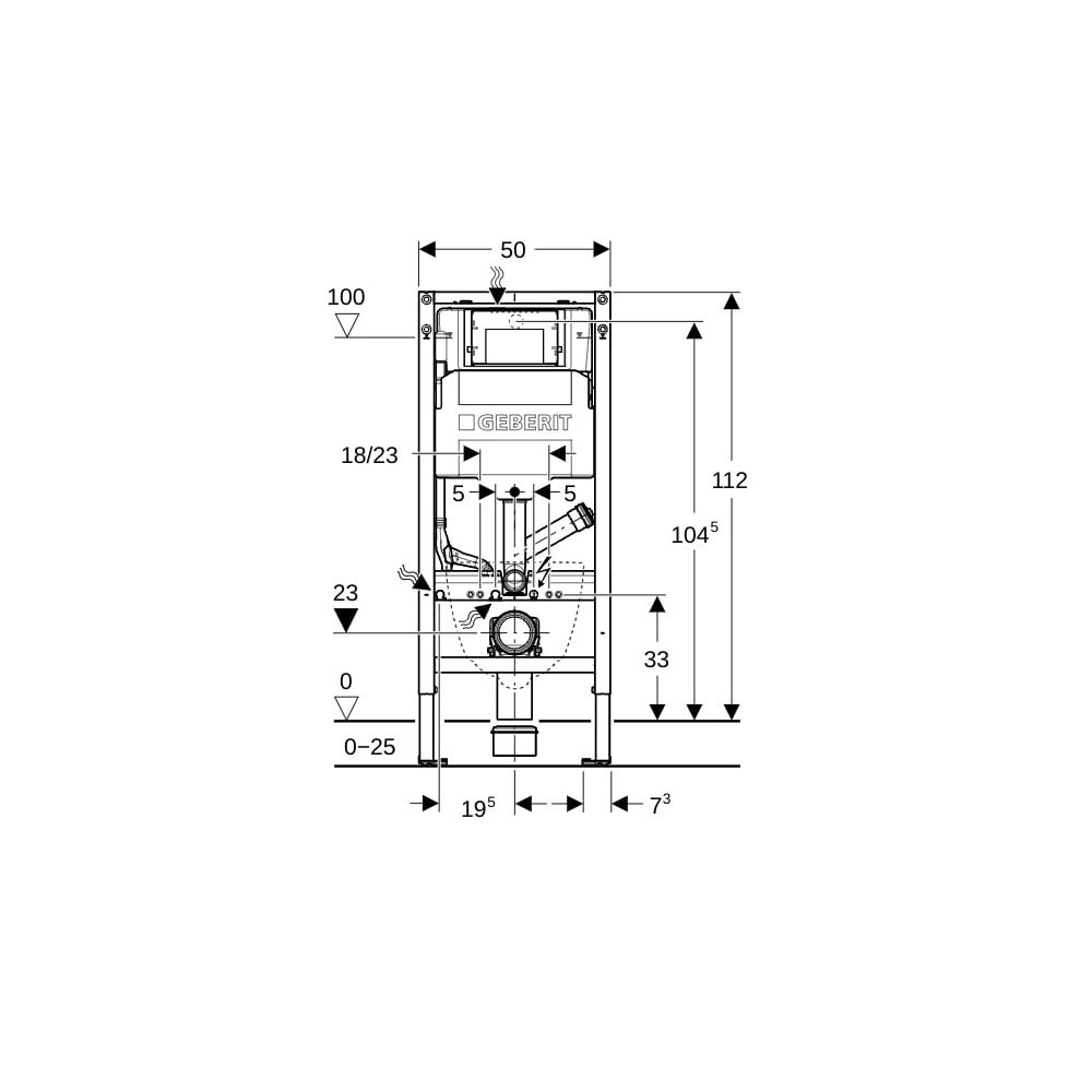 Geberit Duofix Element für Wand-WC 112cm, für Metall/Holzständerwände, Sigma UP-Spül... GEBERIT-111364006 4064746029745 (Abb. 4)