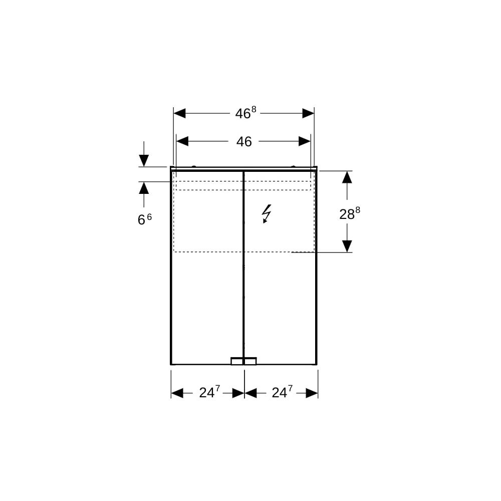Geberit Option Basic Spiegelschrank, Beleuchtung, 2 Türen, 50x67,7x18cm, CEE 7/4,7/3... GEBERIT-500257001 4025416354840 (Abb. 8)
