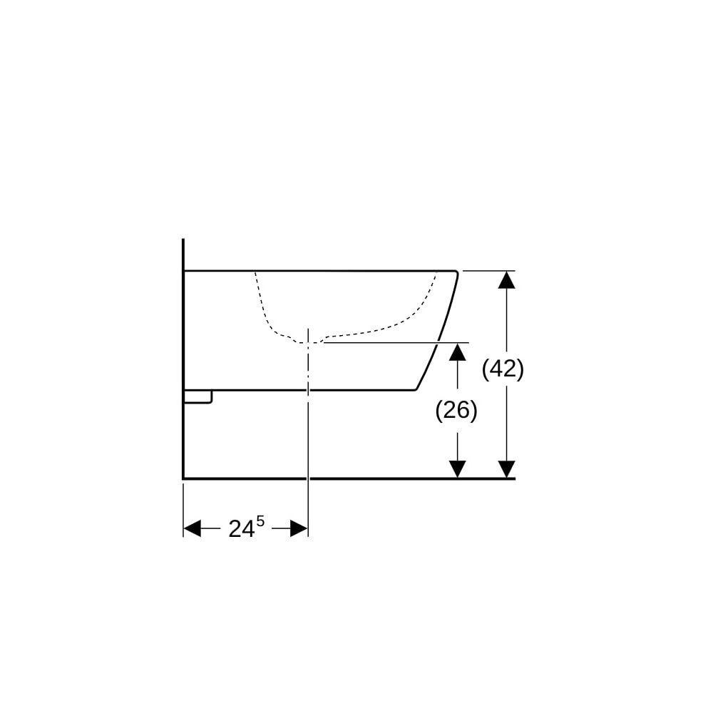 Geberit iCon Square Wandbidet geschlossene Form, Tiefe 54cm, Überlauf sichtbar, Weiß... GEBERIT-231910600 4022009329513 (Abb. 9)
