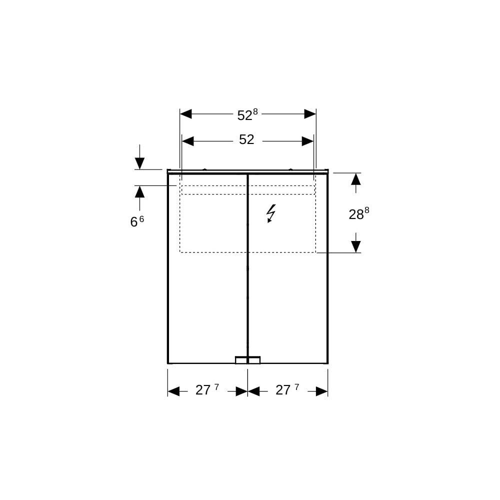 Geberit Option Basic Spiegelschrank, Beleuchtung, 2 Türen, 56x67,7x18cm, CEE 7/4,7/3... GEBERIT-500258001 4025416355489 (Abb. 8)