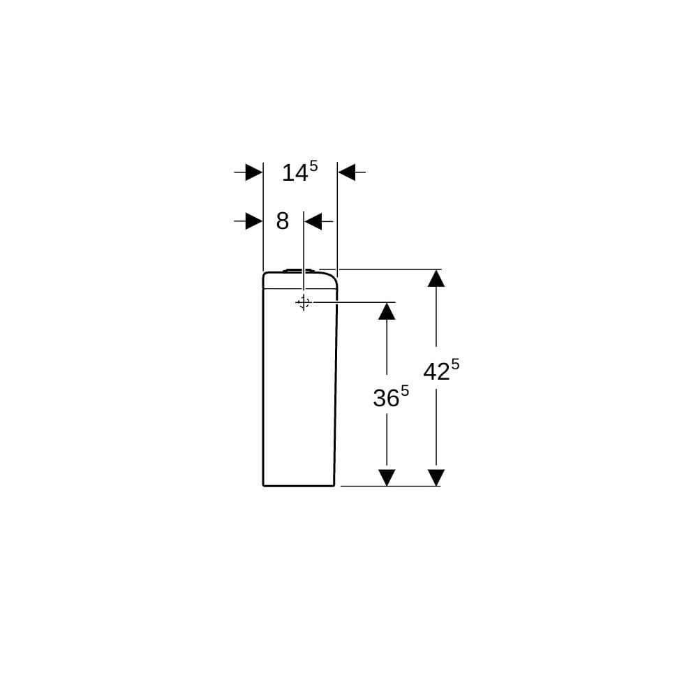 Geberit iCon Square Aufputzspülkasten aufgesetzt, 2-Mengen-Spülung, Wasseranschluss ... GEBERIT-228950600 4022009329506 (Abb. 8)