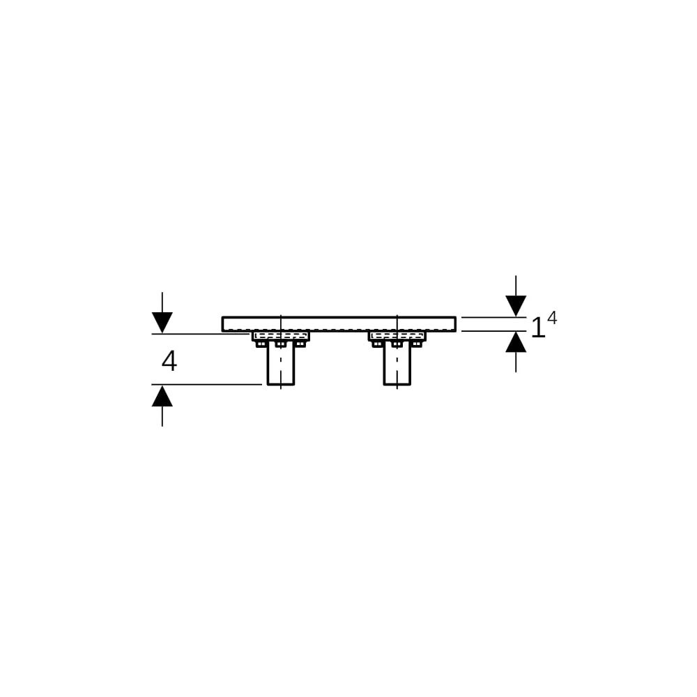 Geberit Anschlusswinkel 90 Grad mit Außengewinde MF 1/2", vormontiert, zweifach AD 1... GEBERIT-632863002 4025410760111 (Abb. 6)