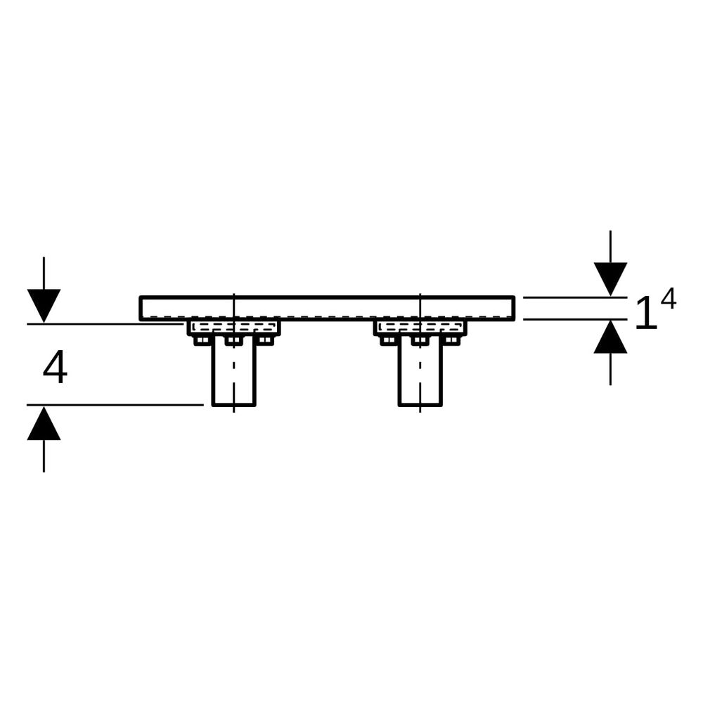 Geberit Anschlusswinkel 90 Grad mit Außengewinde MF 1/2", vormontiert, zweifach AD ... GEBERIT-632865002 4025410760128 (Abb. 10)