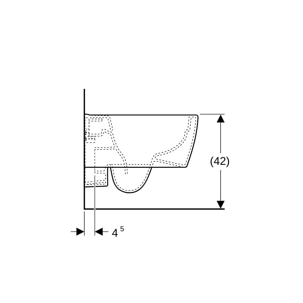 Geberit iCon Wand-WC Tiefspüler, verkürzte Ausladung, geschlossene Form, Rimfree Tie... GEBERIT-204070000 4022009334951 (Abb. 9)