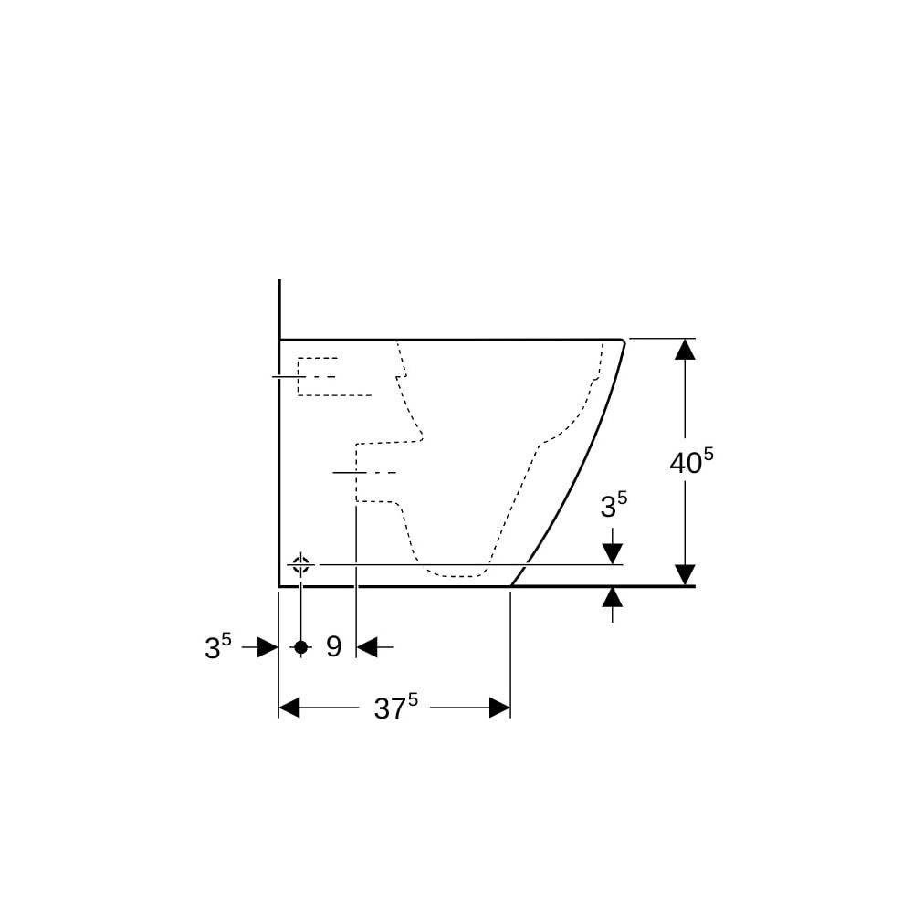 Geberit iCon Square Stand-WC Tiefspüler, wandbündig, geschlossene Form, Rimfree Tief... GEBERIT-211910000 4022009336870 (Abb. 9)