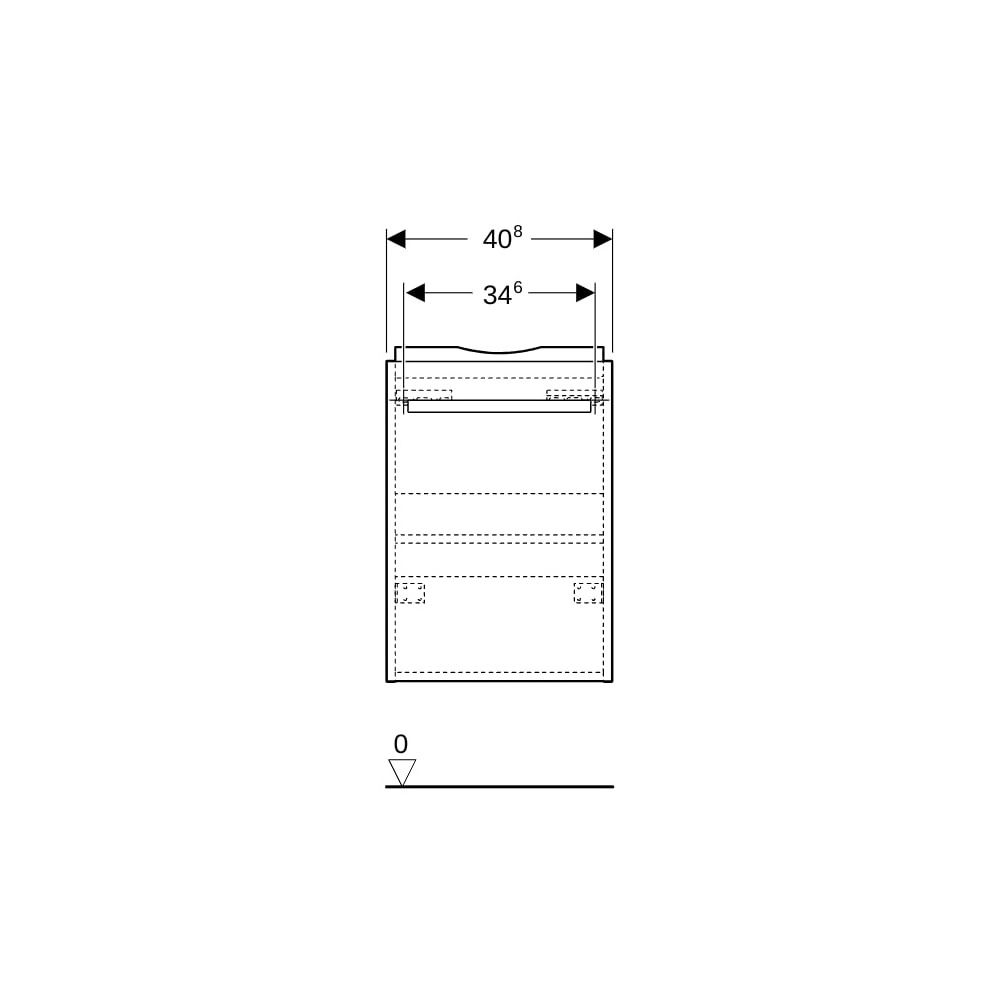 Geberit Renova Compact Unterschrank für Handwaschbecken Tür verk. Ausl. 408x605x231c... GEBERIT-501924421 4025410905543 (Abb. 8)