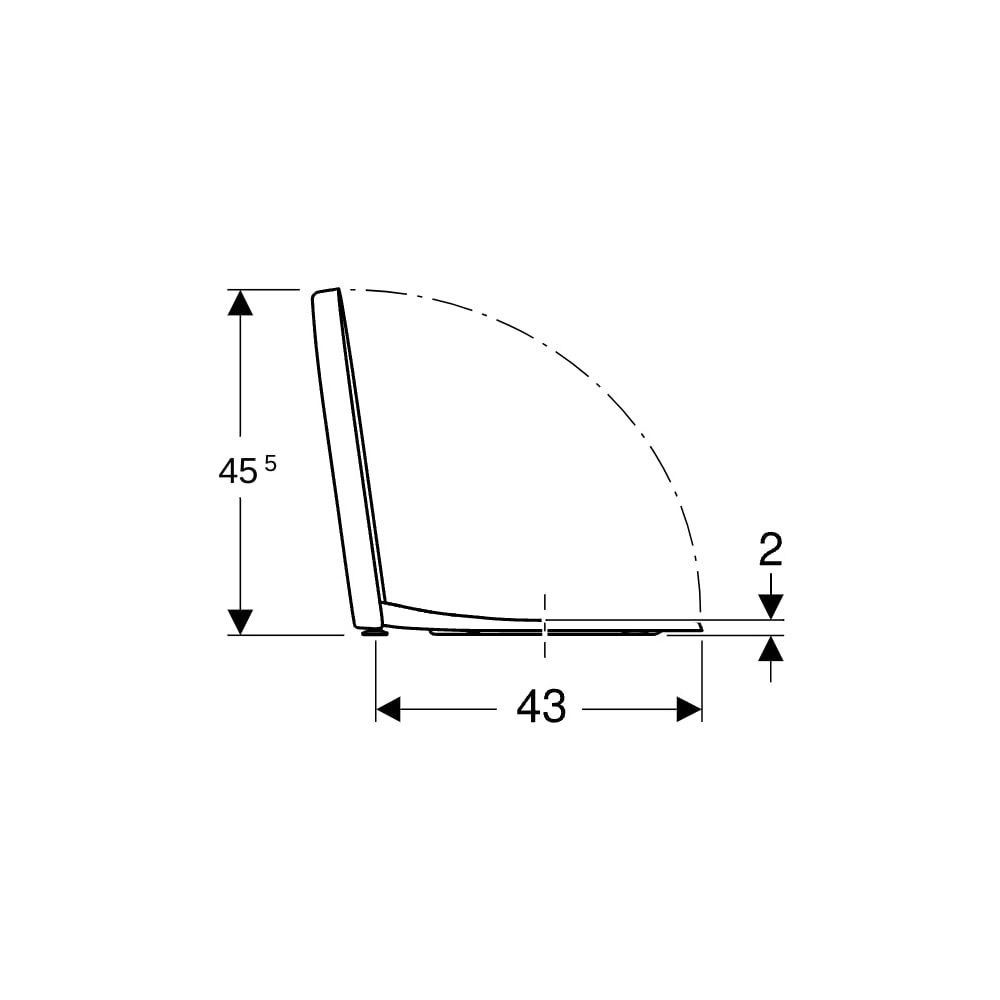 Geberit iCon WC-Sitz mit Absenkautomatik, ohne Quick-Release-Scharniere, Befestigun... GEBERIT-574130000 4022009306231 (Abb. 10)