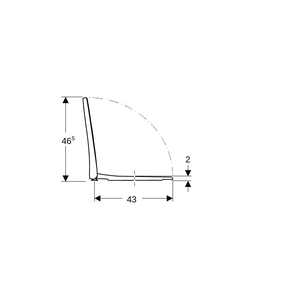 Geberit iCon WC-Sitz schmales Design mit Absenkautomatik, mit Quick-Release-Scharnie... GEBERIT-500835011 4025410726018 (Abb. 9)