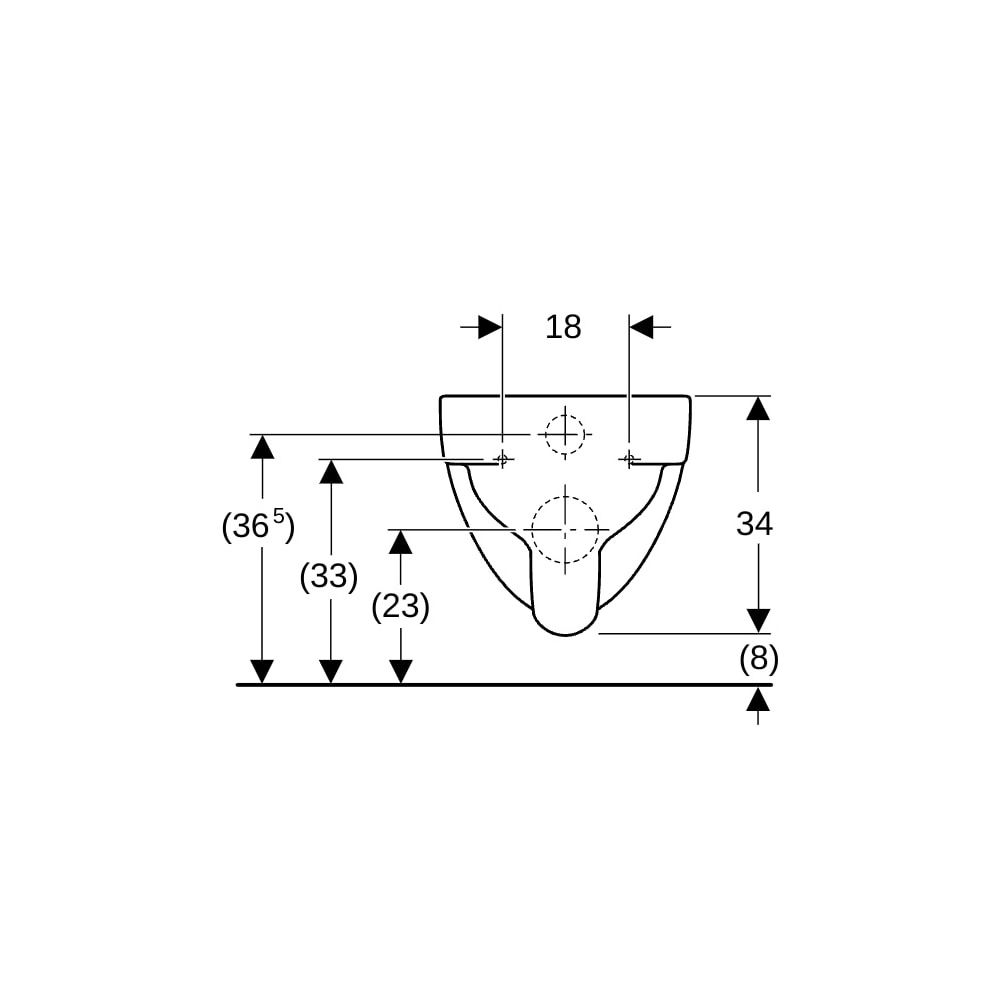 Geberit Renova Wand-WC Tiefspüler, Rimfree Tiefe 54cm, Weiß/KeraTect... GEBERIT-203050600 4022009315769 (Abb. 8)