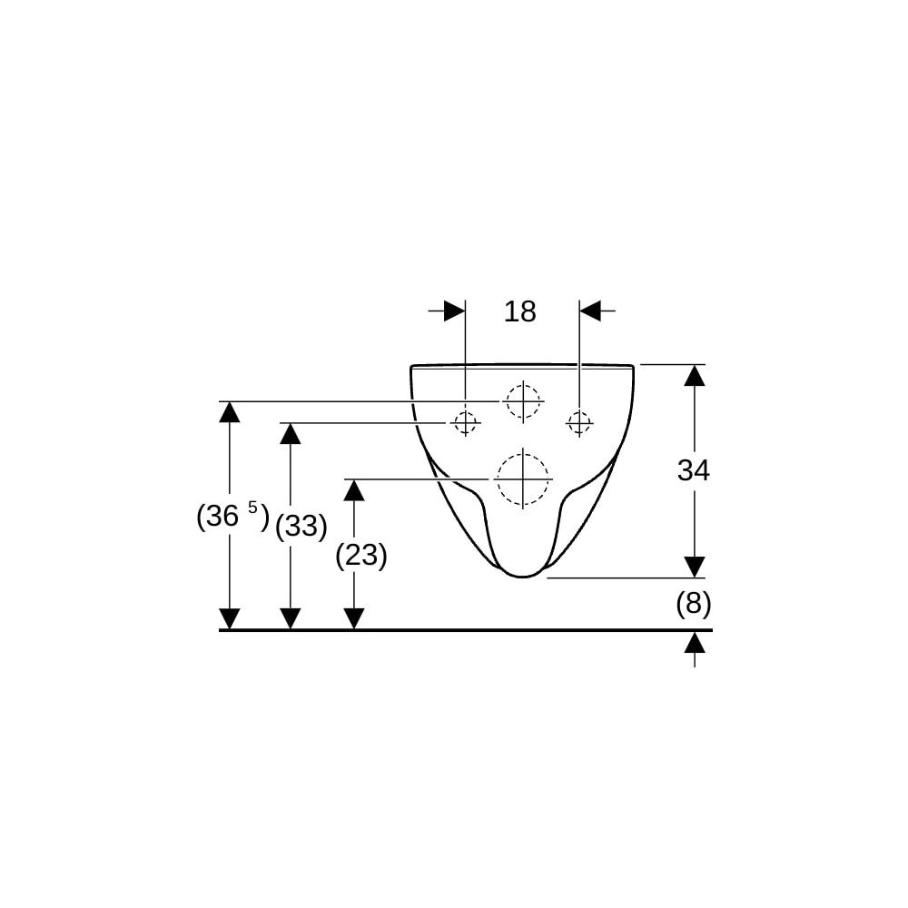 Geberit Renova Wand-WC Tiefspüler, TurboFlush, Tiefe 54cm, Weiß... GEBERIT-503061001 4064746026072 (Abb. 5)