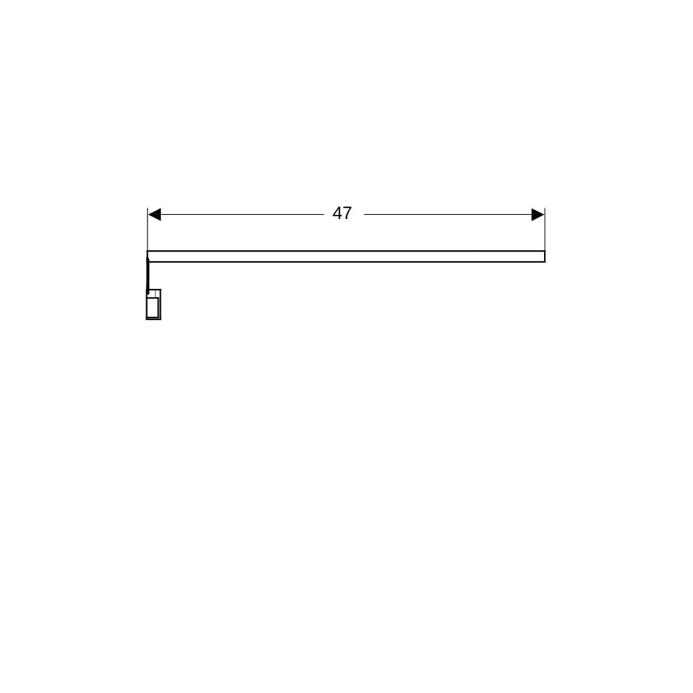 Geberit Doppellichtleiste für Schublade Länge 47cm... GEBERIT-501470000 4022009343212 (Abb. 6)