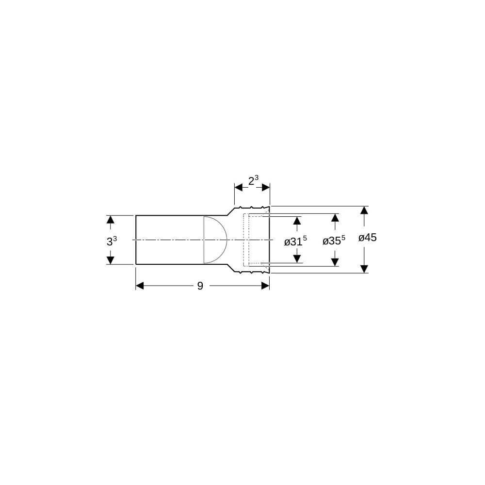 Geberit Membrangeruchsverschluss für wasserlose Urinale d 45mm... GEBERIT-595710000 4022009231212 (Abb. 5)