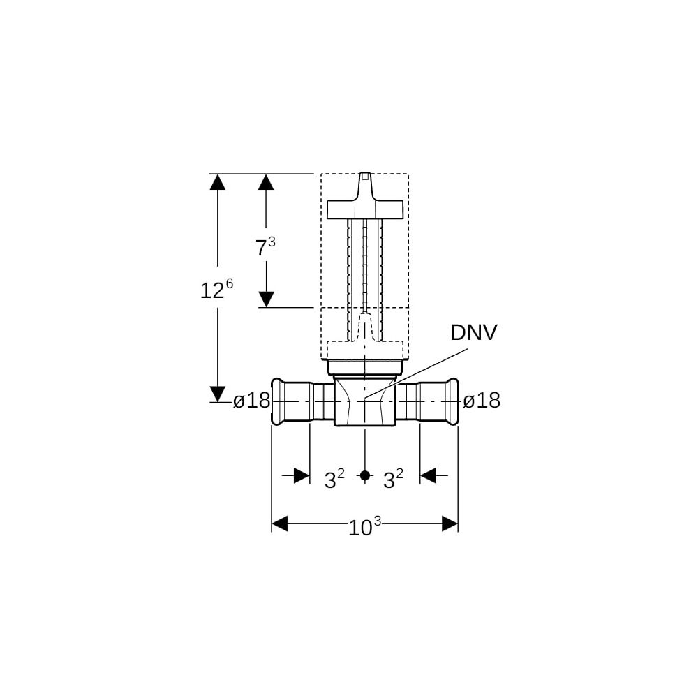 Geberit Mapress Unterputz-Kugelhahn, Außendurchmesser 18mm, 10 bar... GEBERIT-94913 4025410541772 (Abb. 5)