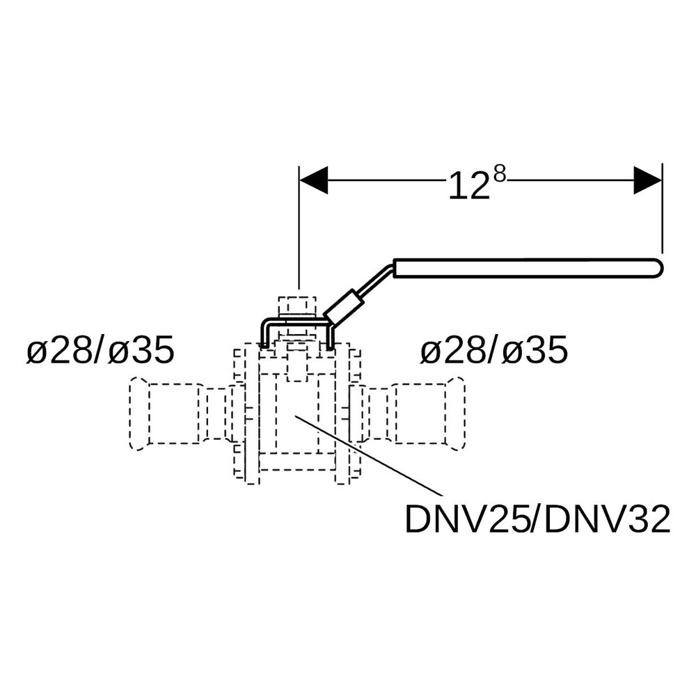 Geberit Set Betätigungshebel abschließbar, für Mapress Kugelhahn, geflanscht DN 25/32... GEBERIT-90778 4025410547699 (Abb. 6)